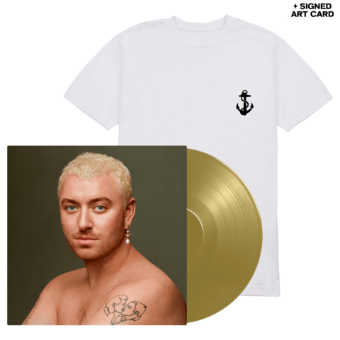 Gloria by Sam Smith - Exclusive 1LP gold + White T-Shirt + Signed Card - shop now at Sam Smith store